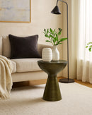 Luna Hand-Crafted Antique Brass Side Table