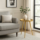 Maxine Tripods Metal Side Table, Gold