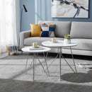 Alegro Set of 2 Round Nesting Tables-White