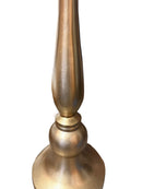 Alegra White Marble Gold Pedestal Accent Side Table