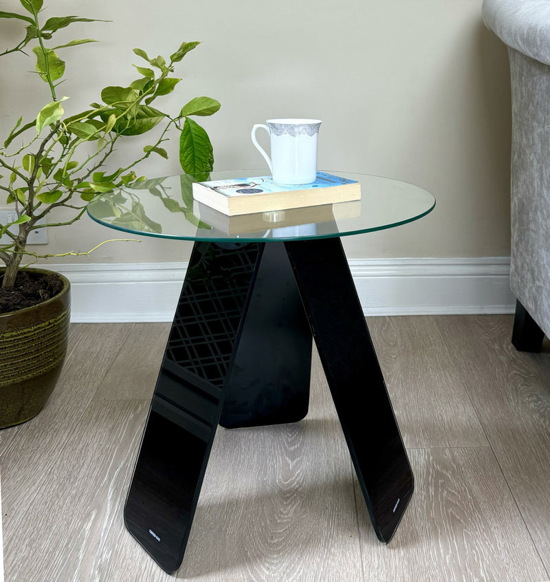 Asti Glass Round Side Table