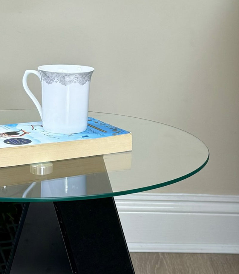 Asti Glass Round Side Table