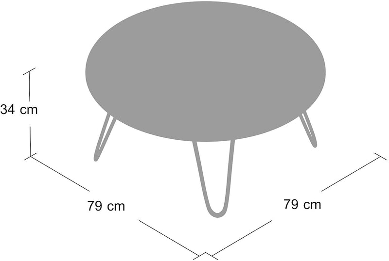 Brockton Round Vintage Manufactured Wooden Coffee Table (6024394834083)