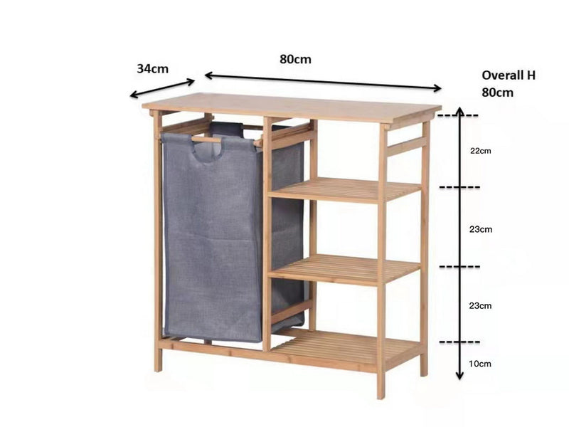 Happer Laundry Storage & Hamper,Bamboo (7344844505251)