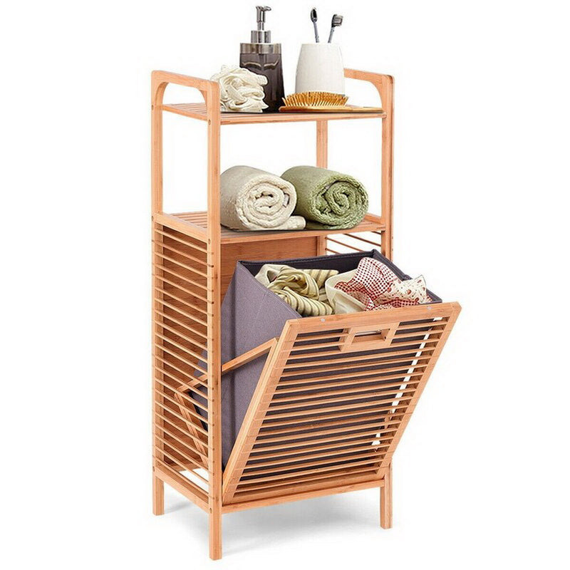 Happer Tilt out Bamboo Storage Laundry Hamper (7344866918563)