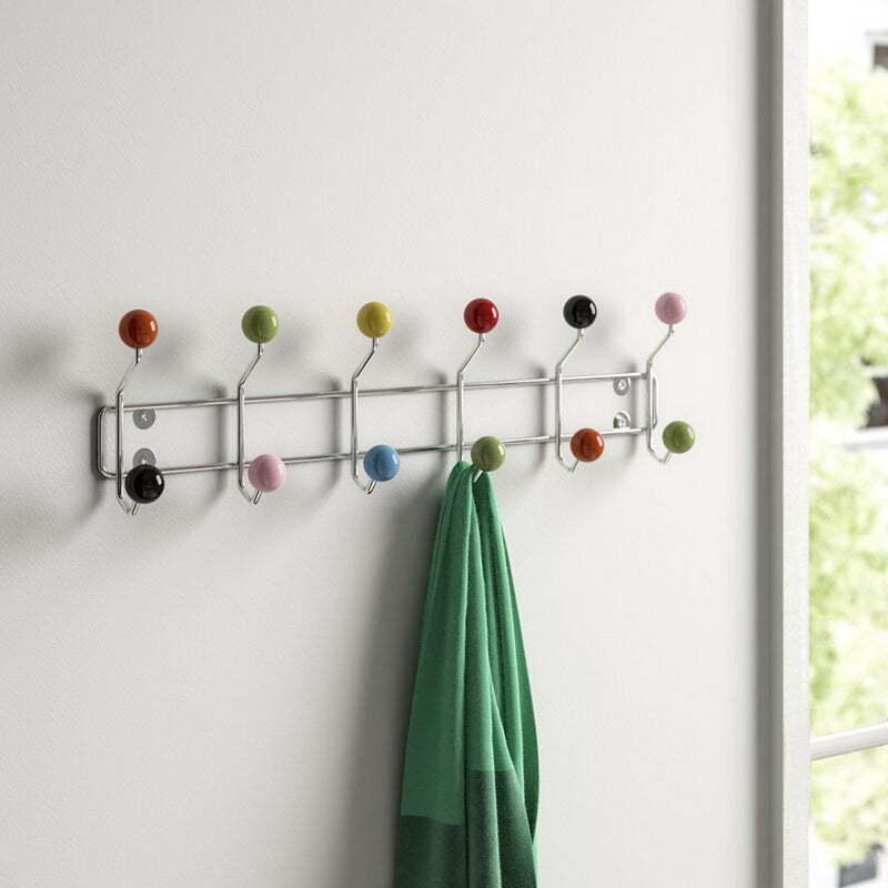 Aspect Steel/Ceramic Deluxe Wall-Mounted 12-Hook Coat Hanger, Multi (6024394014883)