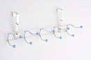 ASPECT Over Door Hook / Coat Hat Hanger-Chrome Frame 10 Hot Blue Acrylic Hooks (6024393785507)