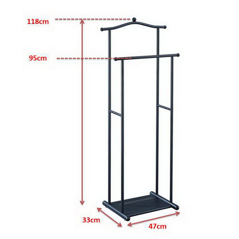 Henry Suit Butler/Men's Valet Stand/Coat Rack-Black (6024400928931)