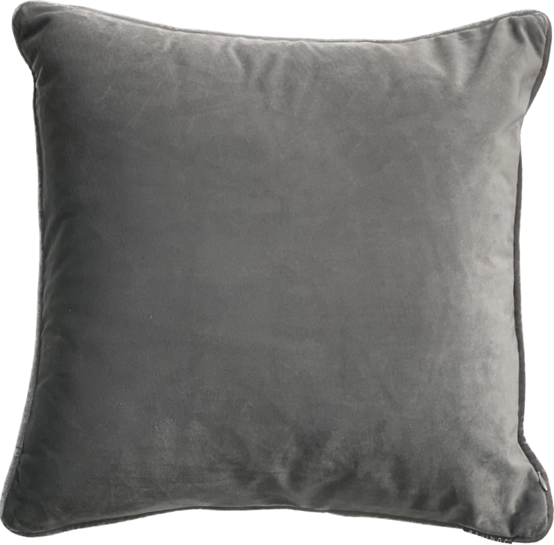 Tabby Cat Print Pillow/Velvet Cushion,Black/White. 45x45cm (CSHN08)