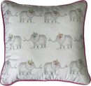 Elephant Parade Cushion/Pillow, White. 45x45cm (CSHN07)