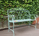 Salvora French Style Folding Metal Garden Bench, Sage Green-GF11SAGE (7630563246292)