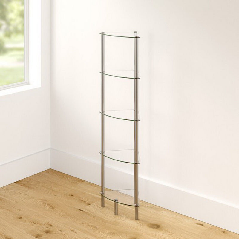 Polo 5 Tier Corner Display Glass Unit-Clear Glass (6024409350307)