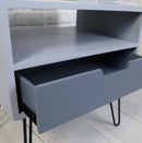 Viola Hairpin Leg Side Table With Drawer, Grey (6702591738019)