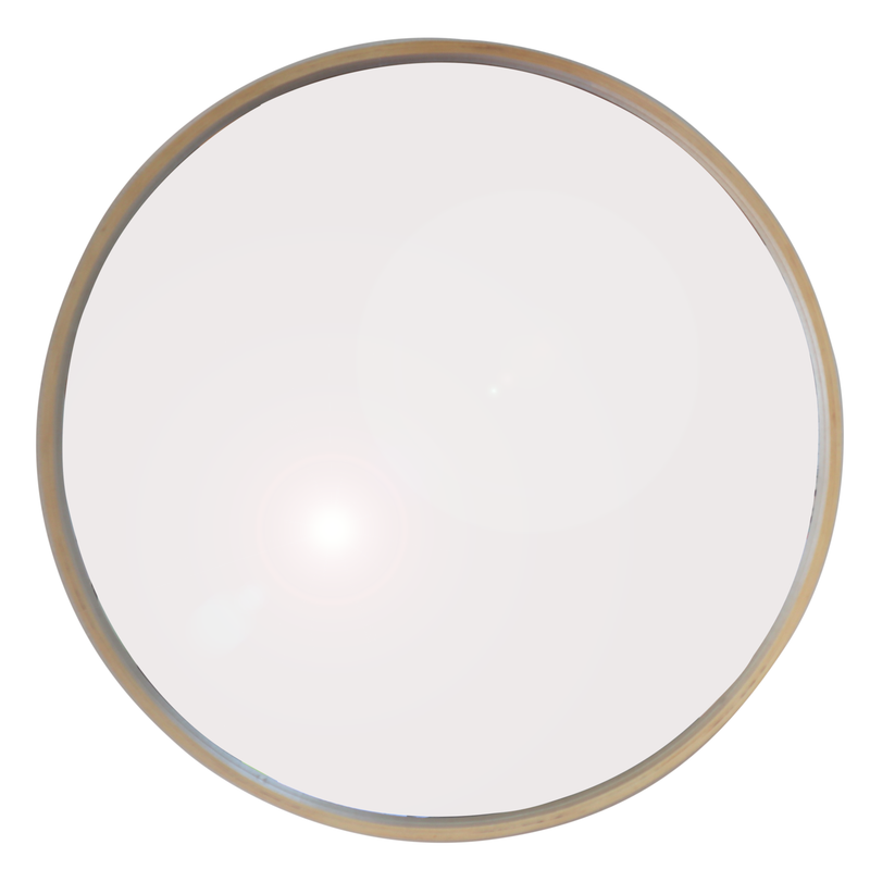 Round Wood Accent Wall Mirror,Natural (6991462564003)