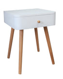 Gina Mid Century Modern Two-Tone Bedside Table,White (6991149269155)