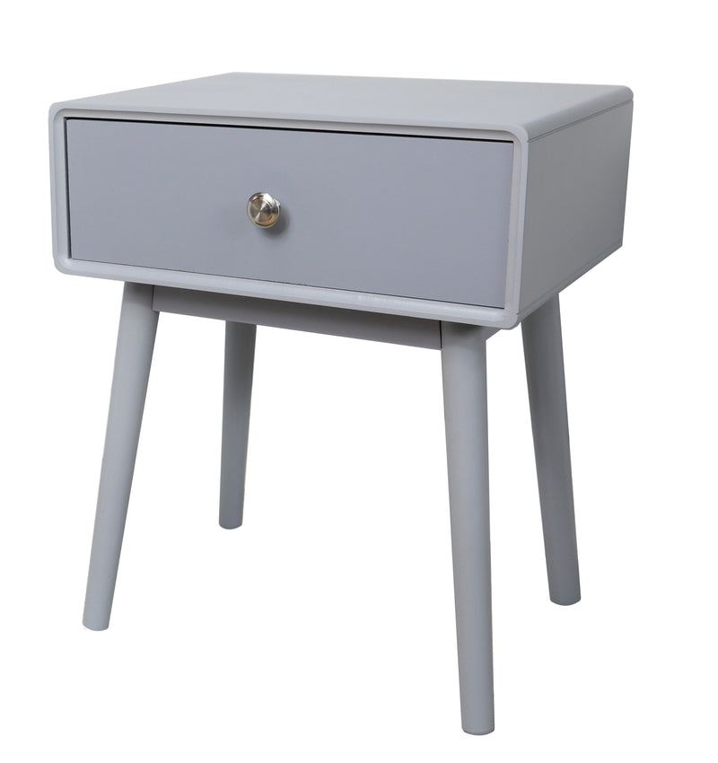 Niva Bedside Table With One Drawer ,Grey (6991164735651)