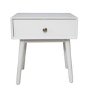 Niva Bedside Table With One Drawer ,White (6991175418019)