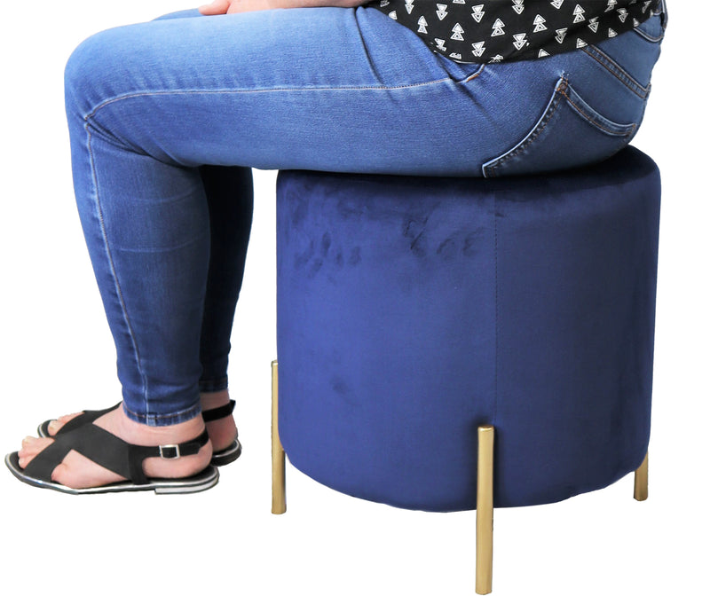 Valentine Ottoman With Tray Top, Blue Velvet (6773392048291)