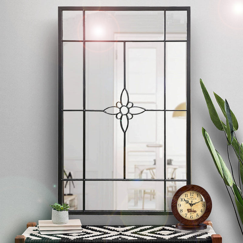 Black Metal Window Mirror (6816555073699)