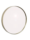 Studio Round Wood Accent Wall Mirror, Large, Antique Champagne Silver (7502757691604)