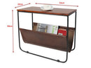 Rosali Brown and Black Magazine Rack Table (6024410398883)