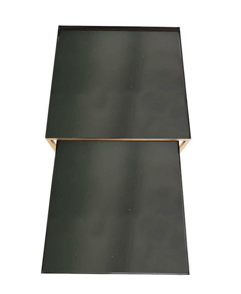 Myla Nest Of 2 Metal Tables, Gold/Black (7153201709219)