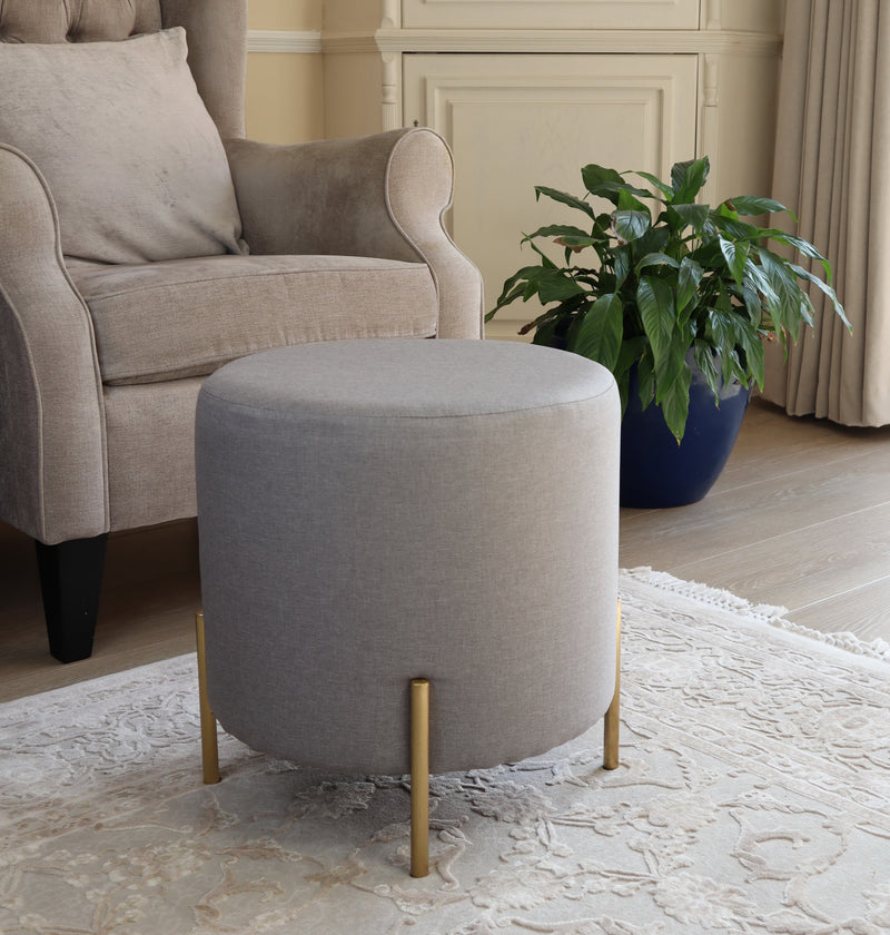 Valentine Ottoman With Tray Top, Light Grey Linen (6773375598755)