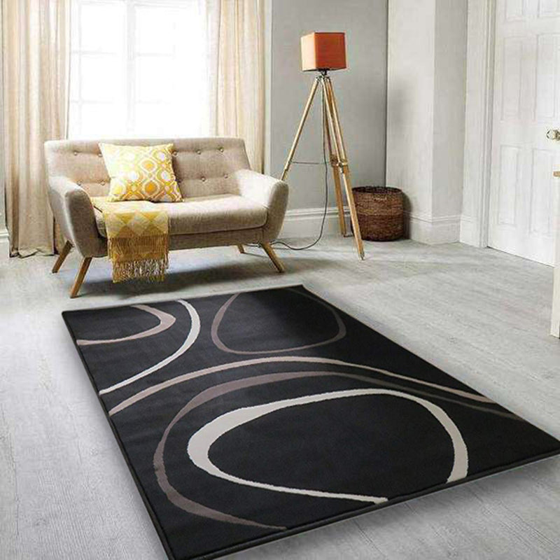 Orian Swirl Modern Rug, Brown (6024408334499)