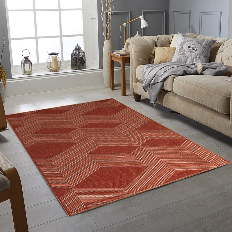 Farah Flatweave Rug with Chevron Design-160x230cm (6024398569635)