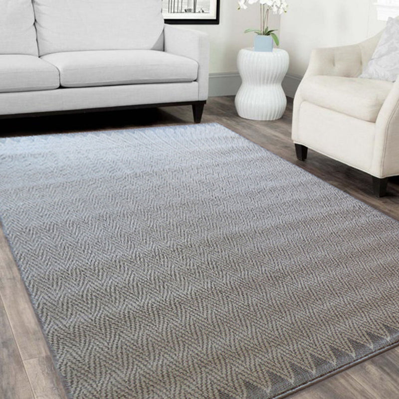 Portofino Chevron Pattern Area Rug (Grey, 120 x 170cm) (6024409645219)