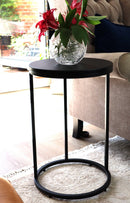 Paloma Round Side Table, Matte Black (7631929999572)