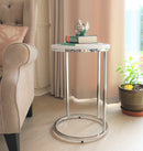 Paloma Round Side Table, Glossy White (6535240548515)