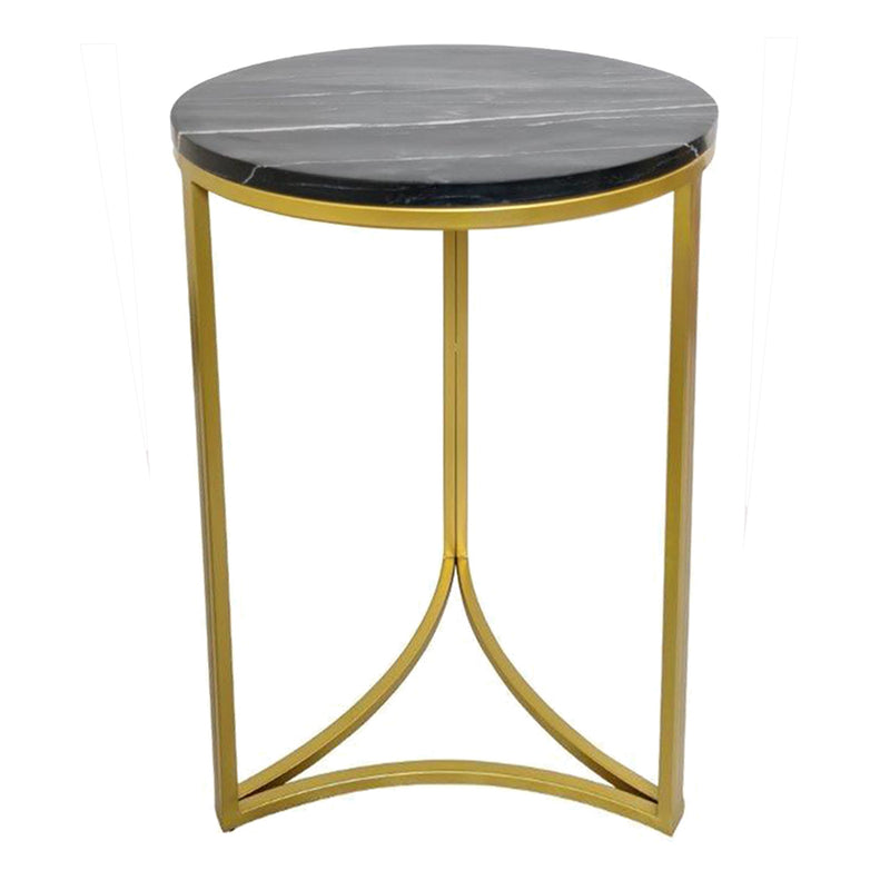 Gabriella Accent Side Table, Black Marble (7803673018580)