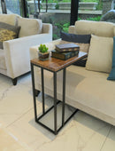 Bellini C Shaped Table/ Sofa Side Table (Vintage/Black) (7276807782563)