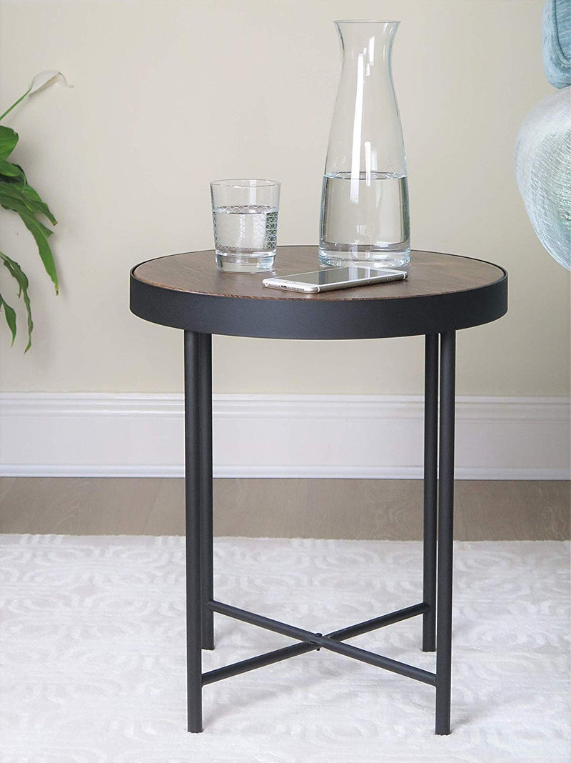 Arcadia Round Vintage Industrial Style, Side Table (6024392048803)