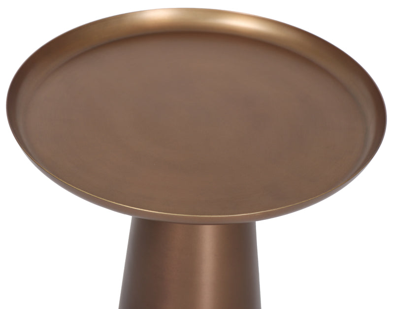 Klara Round Metal Side Table, Antique Brass (6053126930595)