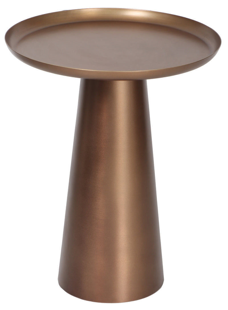 Klara Round Metal Side Table, Antique Brass (6053126930595)